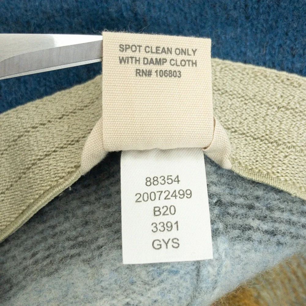 Duluth Trading Co Bucket Hat Womens Large Blue Striped Wool Blend Winter Warm